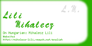 lili mihalecz business card